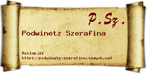 Podwinetz Szerafina névjegykártya